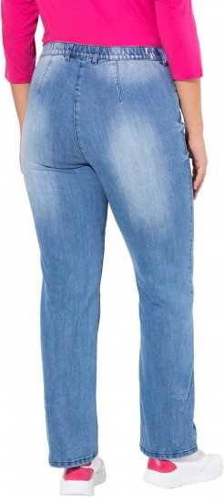 Ulla Popken Tapered Leg Lightly Distressed Jeans Blue Denim - Jeans & Hosen in Großen Größen – Plus Size Damenmode - 