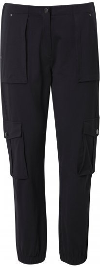 Ulla Popken Elastic Hem Stretch Fit Cargo Pants Black - Jeans & Hosen in Großen Größen – Plus Size Damenmode - 