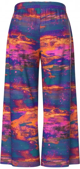 Ulla Popken Abstract Sunset Elastic Waist Palazzo Pants Orange - Jeans & Hosen in Großen Größen – Plus Size Damenmode - Jeans & Hosen, EU 42–70