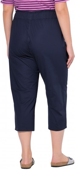 Ulla Popken Stretch Fit Paper Bag Culottes Navy - Jeans & Hosen in Großen Größen – Plus Size Damenmode - 