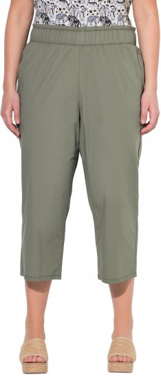 Ulla Popken Stretch Fit Paper Bag Culottes Green - Jeans & Hosen in Großen Größen – Plus Size Damenmode - 
