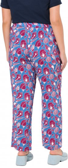 Ulla Popken Seashell Print Elastic Waist Pants Blue - Jeans & Hosen in Großen Größen – Plus Size Damenmode - Jeans & Hosen, EU 42–70