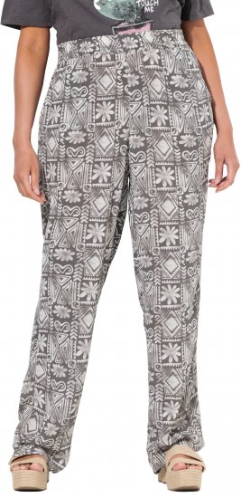 Ulla Popken Mosaic Print Elastic Waist Pants Black - Jeans & Hosen in Großen Größen – Plus Size Damenmode - Jeans & Hosen, EU 42–70