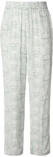 Ulla Popken Mosaic Print Elastic Waist Pants White - Jeans & Hosen in Großen Größen – Plus Size Damenmode - Jeans & Hosen, EU 42–70