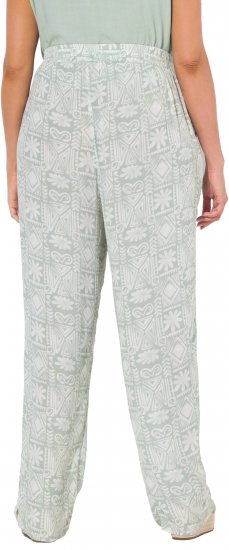 Ulla Popken Mosaic Print Elastic Waist Pants White - Jeans & Hosen in Großen Größen – Plus Size Damenmode - Jeans & Hosen, EU 42–70