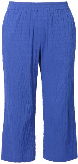 Ulla Popken Textured Elastic Waist Cropped Pants Opal Green - Jeans & Hosen in Großen Größen – Plus Size Damenmode - 