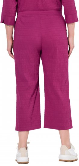 Ulla Popken Textured Elastic Waist Cropped Pants Magnolia Red - Jeans & Hosen in Großen Größen – Plus Size Damenmode - Jeans & Hosen, EU 42–70