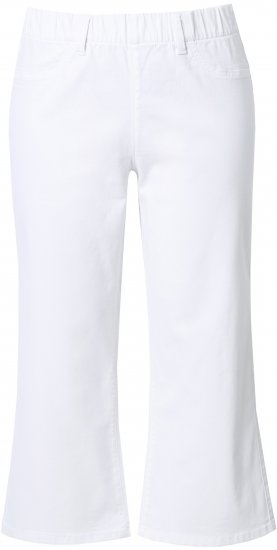 Ulla Popken Wide Leg Twill Mary Fit Culottes White - Jeans & Hosen in Großen Größen – Plus Size Damenmode - Jeans & Hosen, EU 42–70