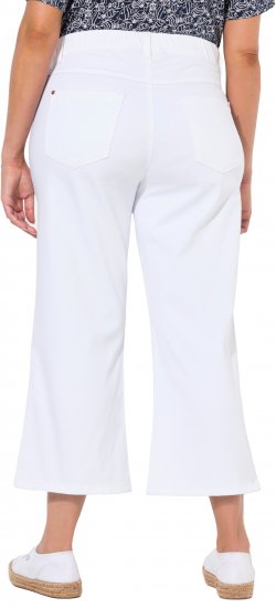 Ulla Popken Wide Leg Twill Mary Fit Culottes White - Jeans & Hosen in Großen Größen – Plus Size Damenmode - Jeans & Hosen, EU 42–70