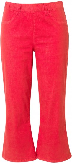 Ulla Popken Wide Leg Twill Mary Fit Culottes Neon Red - Jeans & Hosen in Großen Größen – Plus Size Damenmode - 