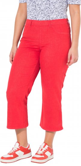 Ulla Popken Wide Leg Twill Mary Fit Culottes Neon Red - Jeans & Hosen in Großen Größen – Plus Size Damenmode - 
