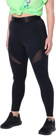 Ulla Popken Mesh Panel Quick Drying Performance Leggings Black - Jeans & Hosen in Großen Größen – Plus Size Damenmode - 