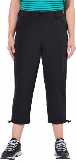 Ulla Popken Ultra Light Triple Function Cropped Softshell Pants Black - Jeans & Hosen in Großen Größen – Plus Size Damenmode - 