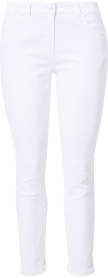Ulla Popken White Denim Stretch Fit Jeans Snow White - Jeans & Hosen in Großen Größen – Plus Size Damenmode - 