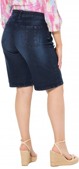 Ulla Popken Denim Wide Leg Elastic Waist Bermuda Shorts Denim Blue - Jeans & Hosen in Großen Größen – Plus Size Damenmode - Jeans & Hosen, EU 42–70