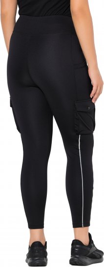Ulla Popken Cargo Pocket Fleece Lined Sports Leggings Black - Jeans & Hosen in Großen Größen – Plus Size Damenmode - Jeans & Hosen, EU 42–70