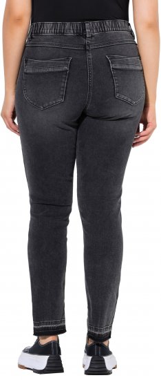 Ulla Popken Raw Edge Stretch Fit Jeans Black - Jeans & Hosen in Großen Größen – Plus Size Damenmode - 