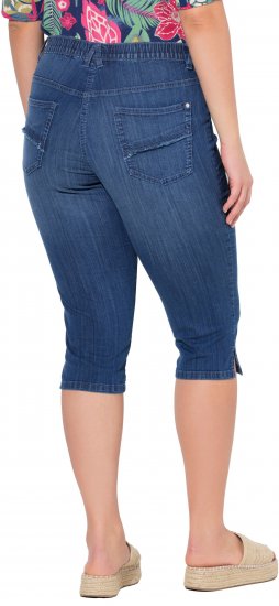 Ulla Popken Denim Elastic Waist Capres Blue Denim - Jeans & Hosen in Großen Größen – Plus Size Damenmode - Jeans & Hosen, EU 42–70