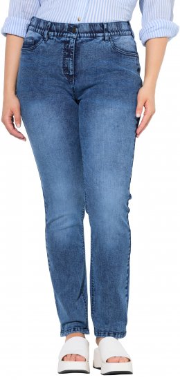 Ulla Popken Vintage Wash Stretch Fit Jeans Blue Denim - Jeans & Hosen in Großen Größen – Plus Size Damenmode - 
