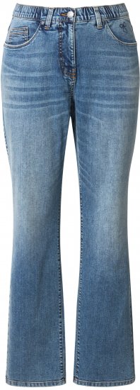 Ulla Popken Bow Embroidery Stretch Fit Jeans Blue Denim - Jeans & Hosen in Großen Größen – Plus Size Damenmode - Jeans & Hosen, EU 42–70