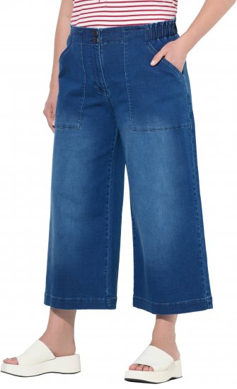 Ulla Popken Denim Culottes Blue - Jeans & Hosen in Großen Größen – Plus Size Damenmode - 