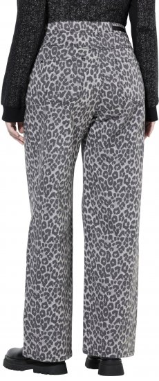 Ulla Popken Leopard Print Stretch Fit Jeans Beige - Jeans & Hosen in Großen Größen – Plus Size Damenmode - 
