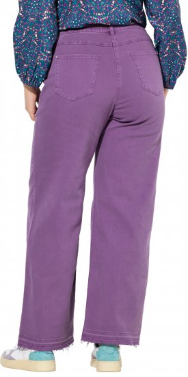 Ulla Popken Purple Fringed Hem Stretch Fit Jeans Lavender - Jeans & Hosen in Großen Größen – Plus Size Damenmode - 