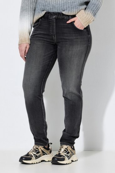 Ulla Popken Vintage Wash Jeggings Black - Leggings - Leggings in großen Größen