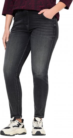 Ulla Popken Vintage Wash Jeggings Black - Jeans & Hosen in Großen Größen – Plus Size Damenmode - Jeans & Hosen, EU 42–70
