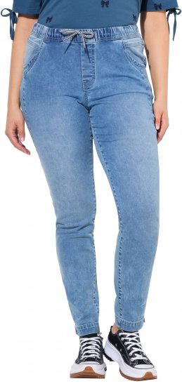 Ulla Popken Drawstring Jeggings Blue Denim - Jeans & Hosen in Großen Größen – Plus Size Damenmode - Jeans & Hosen, EU 42–70
