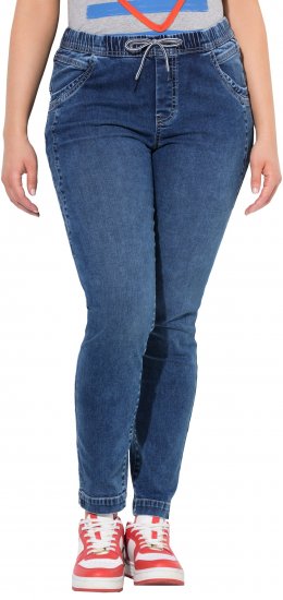 Ulla Popken Drawstring Jeggings Blue - Jeans & Hosen in Großen Größen – Plus Size Damenmode - Jeans & Hosen, EU 42–70