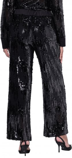 Ulla Popken Sequined Elastic Waist Pants Black - Jeans & Hosen in Großen Größen – Plus Size Damenmode - Jeans & Hosen, EU 42–70