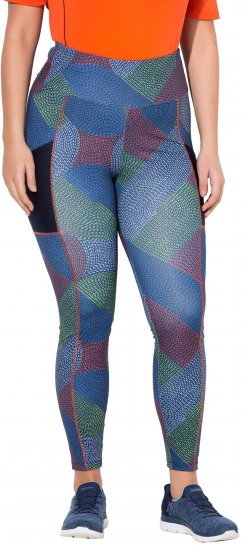 Ulla Popken Quick Drying Stitch Print Performance Leggings Grey - Jeans & Hosen in Großen Größen – Plus Size Damenmode - Jeans & Hosen, EU 42–70