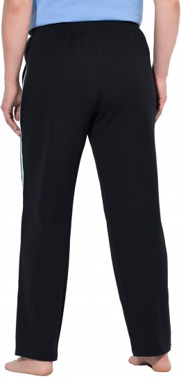 Ulla Popken Side Stripe Elastic Waist Joggers Black - Jeans & Hosen in Großen Größen – Plus Size Damenmode - Jeans & Hosen, EU 42–70