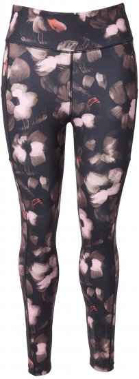 Ulla Popken Abstract Print Quick Dry Sports Leggings Black - Jeans & Hosen in Großen Größen – Plus Size Damenmode - 
