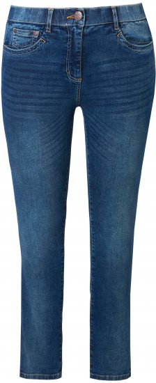 Ulla Popken Decorative Stitched Slim Leg Stretch Fit Jeans Blue Denim - Jeans & Hosen in Großen Größen – Plus Size Damenmode - 