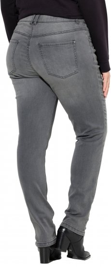 Ulla Popken Rivet Studded Stretch Fit Jeans Grey Denim - Jeans & Hosen in Großen Größen – Plus Size Damenmode - Jeans & Hosen, EU 42–70