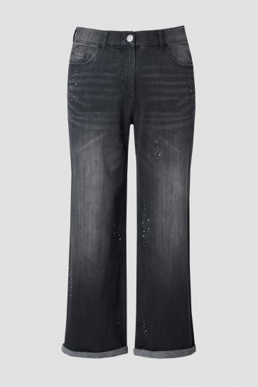 Ulla Popken Rivet Studded Stretch Fit Jeans Black - Jeans & Hosen in Großen Größen – Plus Size Damenmode - 