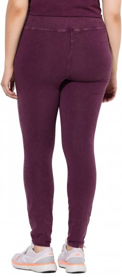 Ulla Popken Acid Wash Decorative Seam Leggings Purple - Jeans & Hosen in Großen Größen – Plus Size Damenmode - 