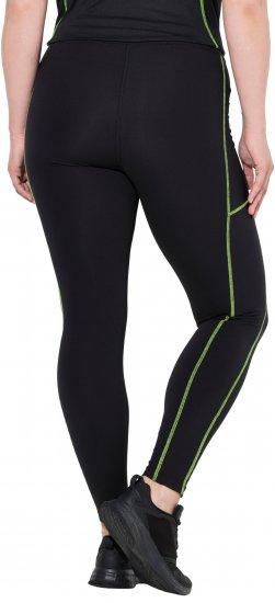 Ulla Popken Neon Seam Quick Drying Performance Leggings Black - Jeans & Hosen in Großen Größen – Plus Size Damenmode - 