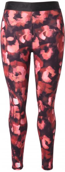 Ulla Popken Abstract Flower Print Performance Leggings Red - Jeans & Hosen in Großen Größen – Plus Size Damenmode - 