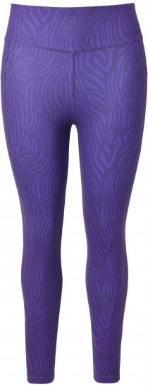 Ulla Popken Neon Zebra Print Performance Leggings Purple - Jeans & Hosen in Großen Größen – Plus Size Damenmode - 