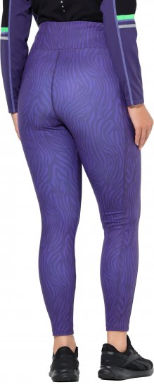 Ulla Popken Neon Zebra Print Performance Leggings Purple - Jeans & Hosen in Großen Größen – Plus Size Damenmode - 