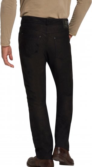 JP1880 Leather Pants Regular Fit Buffalo Nubuck Black - Herren-jeans & -hosen - Herren-Jeans & -Hosen in großen Größen