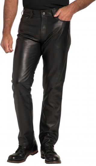 JP1880 Leather Pants Regular Fit Finest Lamb Nappa Black - Herren-jeans & -hosen - Herren-Jeans & -Hosen in großen Größen