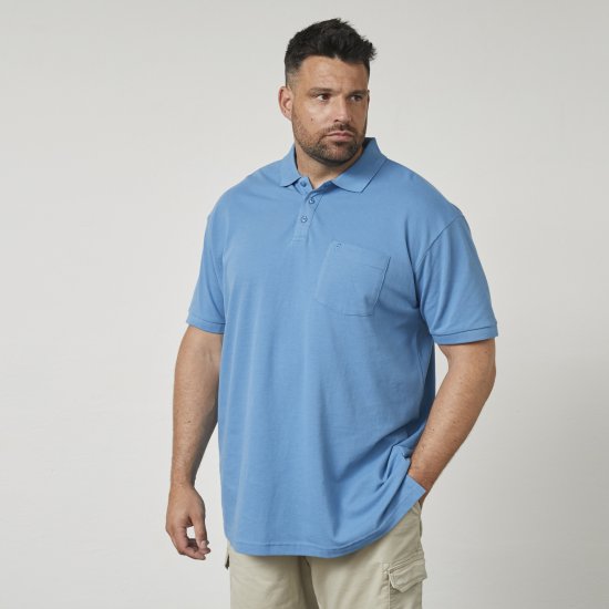 North Latitude 61011 Piqué-Poloshirt Blau - Polo-shirts für herren - Polo-Shirts für Herren in großen Größen