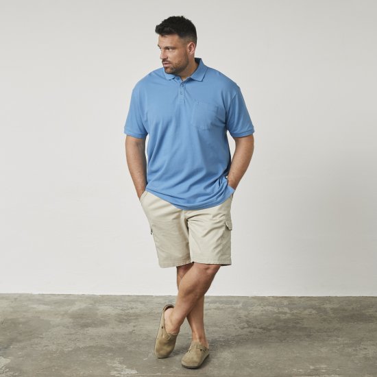 North Latitude 61011 Piqué-Poloshirt Blau - Polo-shirts für herren - Polo-Shirts für Herren in großen Größen