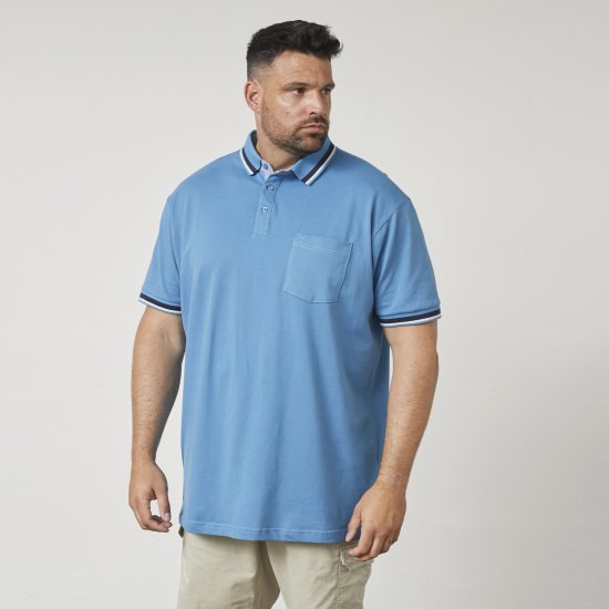 North Latitude 61128 Superflex Piqué-Poloshirt Blau - Polo-shirts für herren - Polo-Shirts für Herren in großen Größen