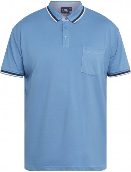 North Latitude 61128 Superflex Piqué-Poloshirt Blau - Polo-shirts für herren - Polo-Shirts für Herren in großen Größen