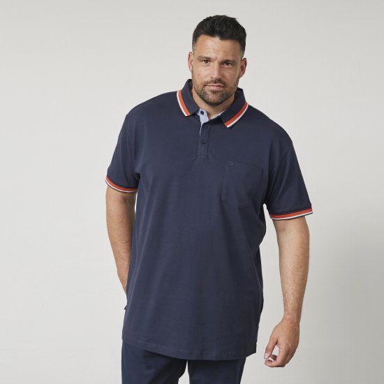 North Latitude 61128 Superflex Piqué-Poloshirt Marineblau - Polo-shirts für herren - Polo-Shirts für Herren in großen Größen